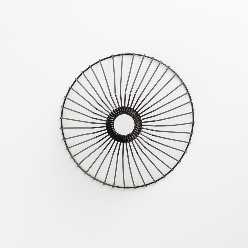 Brilagi - Plafonieră LED aplicată CERIA WIRE, 1xE27/40W/230V, Ø 30 cm, negru/stejar