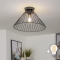 BRILAGI - Plafonieră LED aplicată CERIA WIRE, 1xE27/40W/230V, Ø 45 cm, neagră