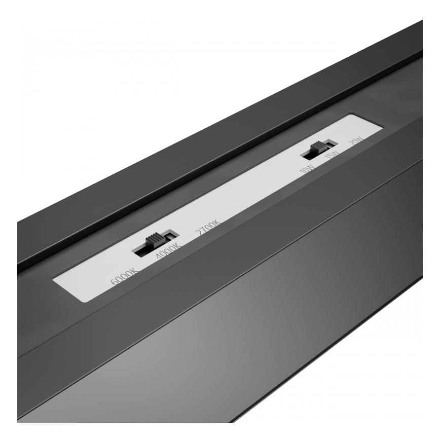 Brilagi - Plafonieră LED aplicată FULLDAY LED/10/15/20W/230V 2700/4000/6000K 60 cm UGR19 neagră