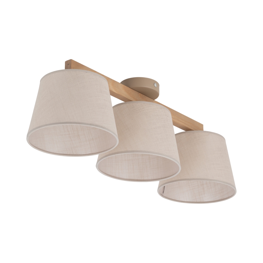 BRILAGI - Plafonieră LED aplicată LATTE SABIA 3xE27/15W/230V pin/bej