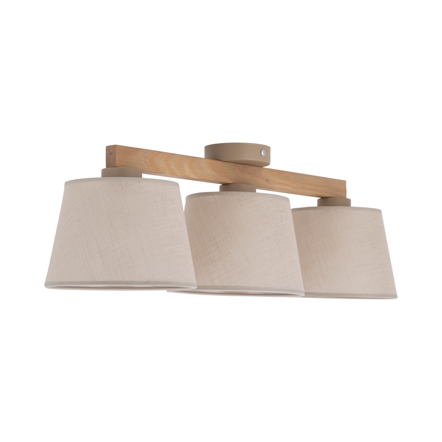 BRILAGI - Plafonieră LED aplicată LATTE SABIA 3xE27/15W/230V pin/bej