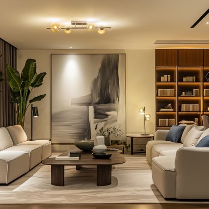 Brilagi - Plafonieră LED aplicată MILLA 4xG9/3W/230V negru crom/auriu