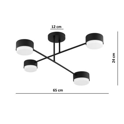 Brilagi - Plafonieră LED aplicată MONO 4xGX53/13W/230V neagră