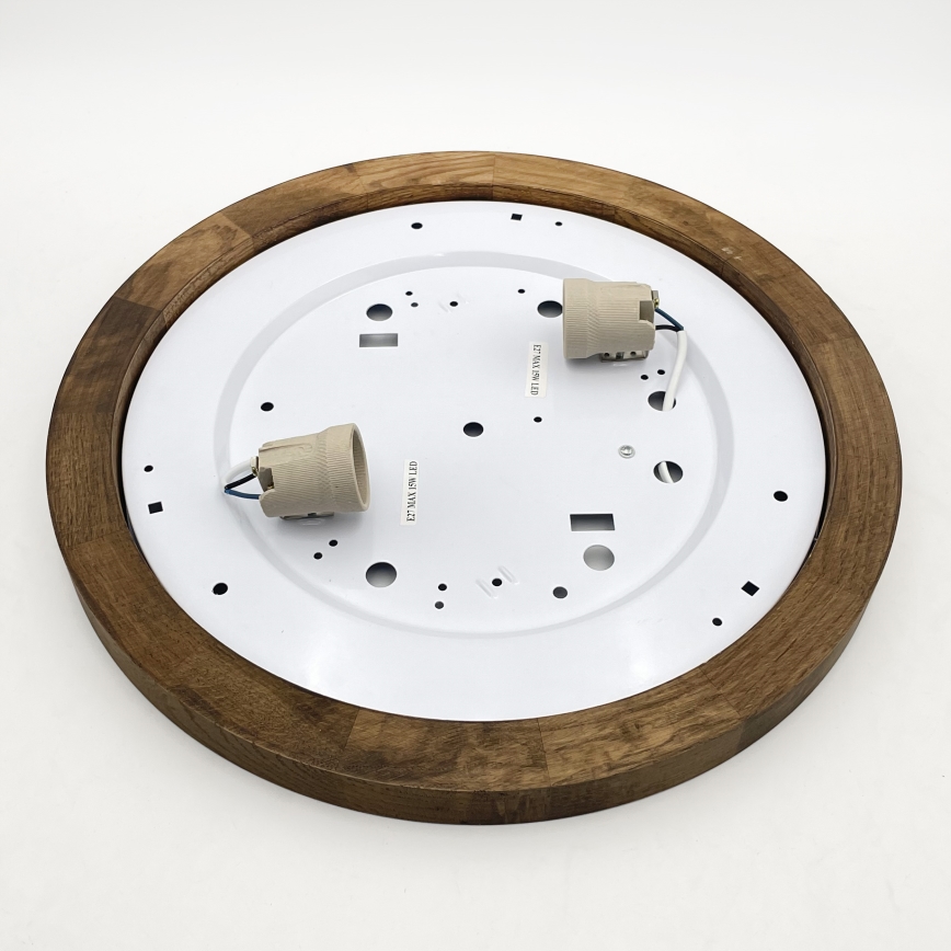 BRILAGI - LED plafonieră BELLADONNA 2xE27/15W/230V Ø 40 cm alb/stejar nuc