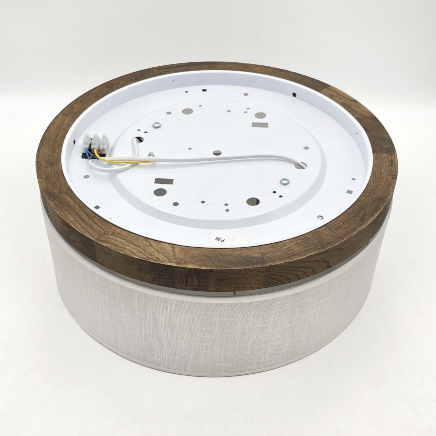 BRILAGI - LED plafonieră BELLADONNA 2xE27/15W/230V Ø 40 cm alb/stejar nuc