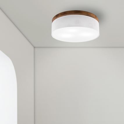 BRILAGI - Plafonieră LED BELLADONNA 3xE27/15W/230V Ø 50 cm alb/stejar cireș