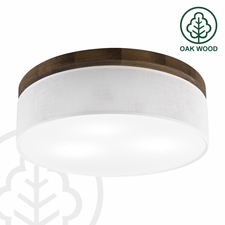 BRILAGI - Plafonieră LED BELLADONNA 3xE27/15W/230V Ø 50 cm alb/stejar nuc