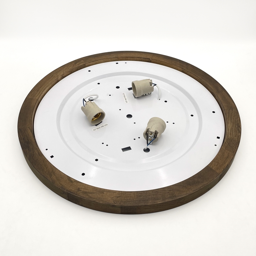 BRILAGI - Plafonieră LED BELLADONNA 3xE27/15W/230V Ø 50 cm alb/stejar nuc