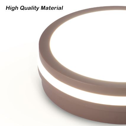 Brilagi - Plafonieră LED BENE pentru exterior, 24W, 230V, Ø26 cm, maro, IP54