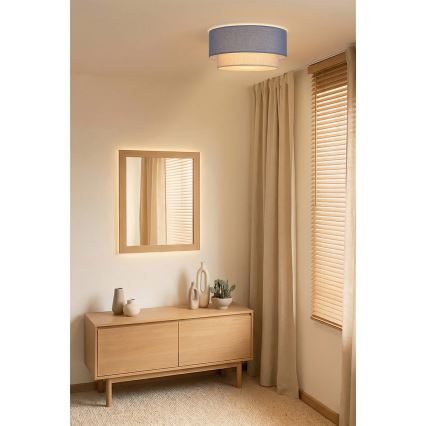 Brilagi - Plafonieră LED BOHO ECO 1xE27/10W/230V, Ø 40 cm, albastru/crem