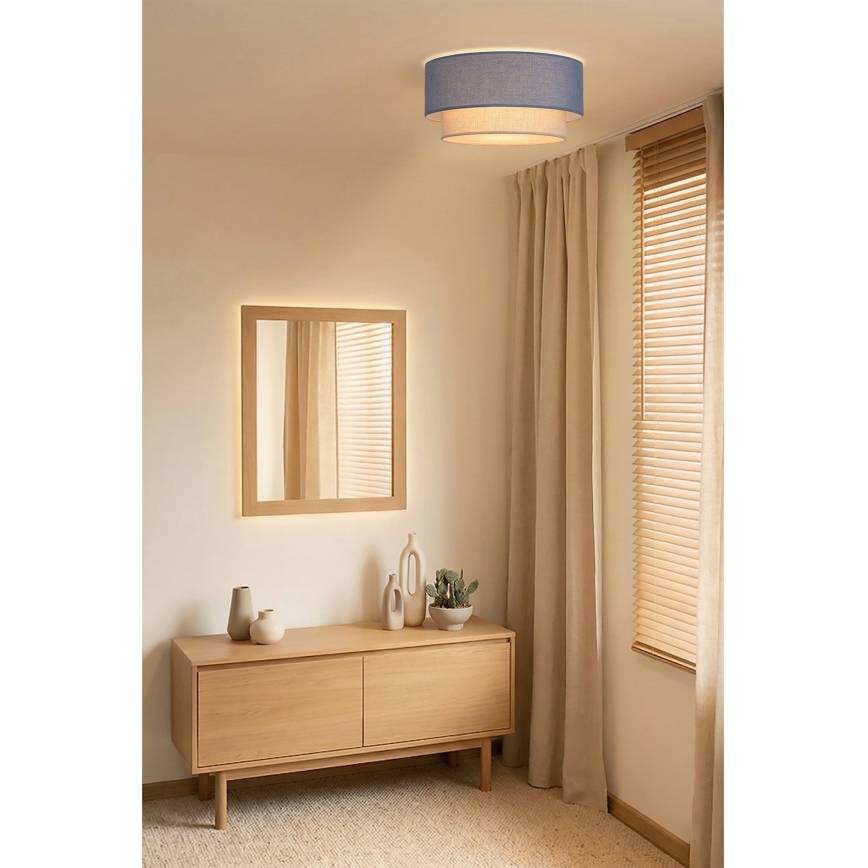 Brilagi - Plafonieră LED BOHO ECO 1xE27/10W/230V, Ø 40 cm, albastru/crem