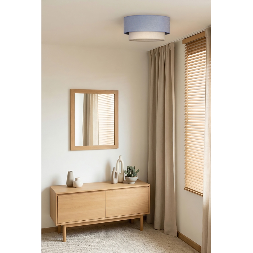 Brilagi - Plafonieră LED BOHO ECO 1xE27/10W/230V, Ø 40 cm, albastru/crem