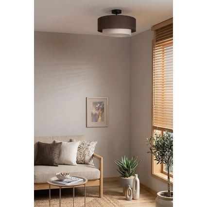Brilagi - Plafonieră LED BOHO ECO 1xE27/10W/230V Ø 40 cm maro/crem