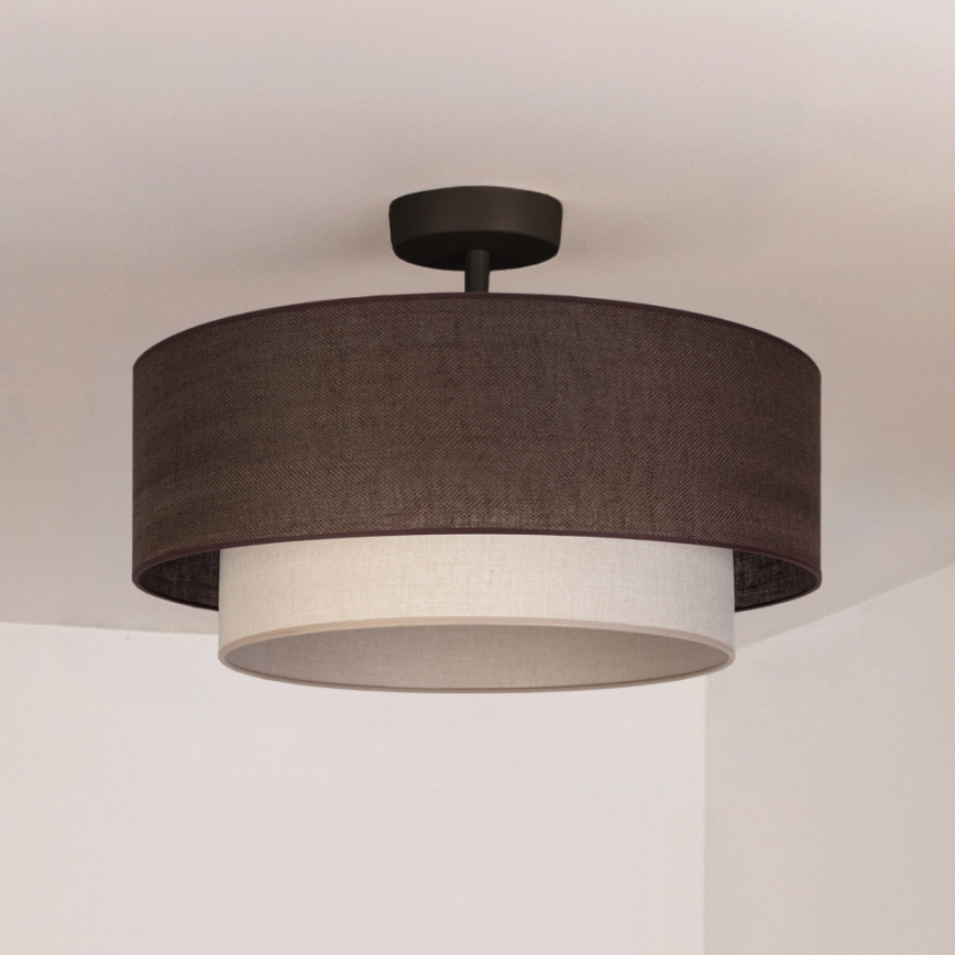 Brilagi - Plafonieră LED BOHO ECO 1xE27/10W/230V Ø 40 cm maro/crem