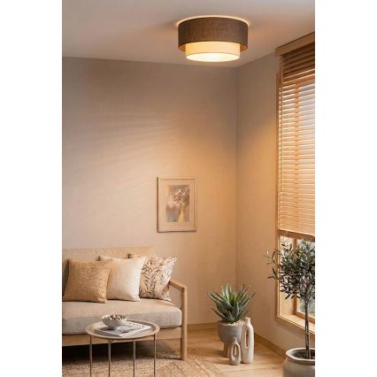 Brilagi - Plafonieră LED BOHO ECO, 1xE27/10W/230V, Ø 40 cm, maro/crem