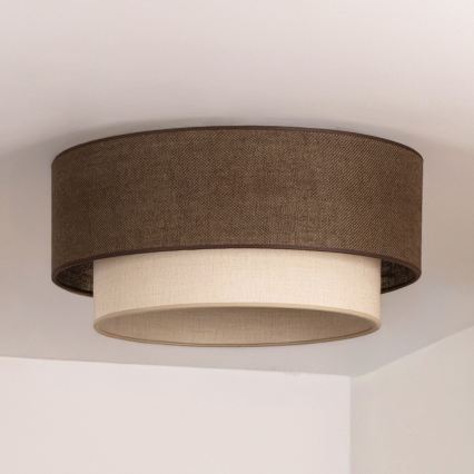 Brilagi - Plafonieră LED BOHO ECO, 1xE27/10W/230V, Ø 40 cm, maro/crem