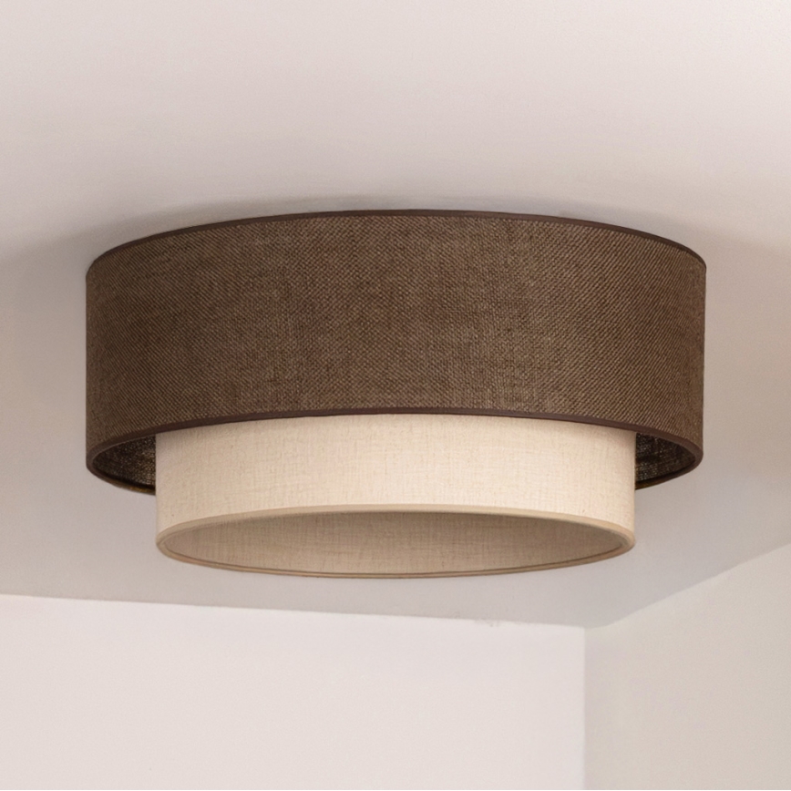 Brilagi - Plafonieră LED BOHO ECO, 1xE27/10W/230V, Ø 40 cm, maro/crem