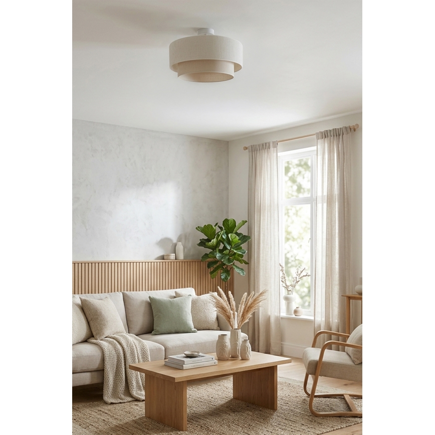 Brilagi - Plafonieră LED BOHO ECO aplicată, 1xE27/10W/230V, Ø 40 cm, crem
