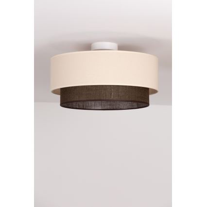 Brilagi - Plafonieră LED BOHO STYLE 1xE27/15W/230V Ø 40 cm crem/maro