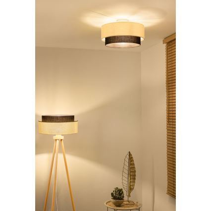 Brilagi - Plafonieră LED BOHO STYLE 1xE27/15W/230V Ø 40 cm crem/maro