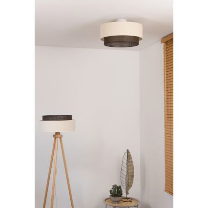 Brilagi - Plafonieră LED BOHO STYLE 1xE27/15W/230V Ø 40 cm crem/maro