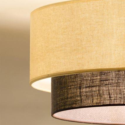 Brilagi - Plafonieră LED BOHO STYLE 1xE27/15W/230V Ø 40 cm crem/maro