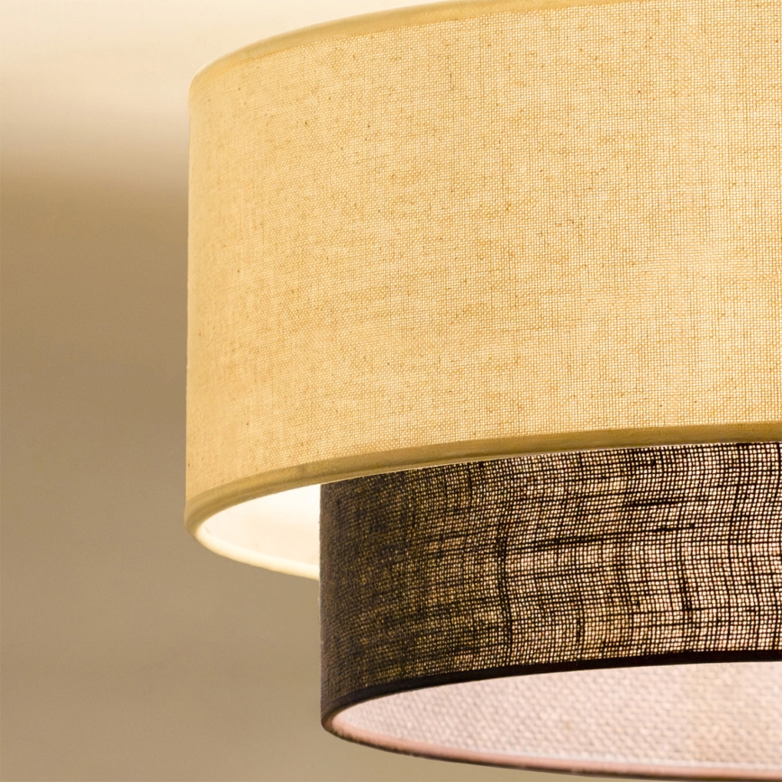 Brilagi - Plafonieră LED BOHO STYLE 1xE27/15W/230V Ø 40 cm crem/maro