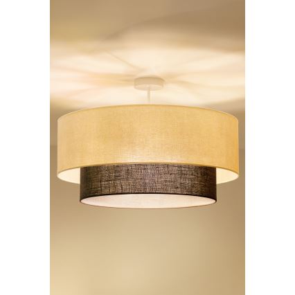Brilagi - Plafonieră LED BOHO STYLE, 3x E27, 15W, 230V, Ø 60 cm, crem/maro