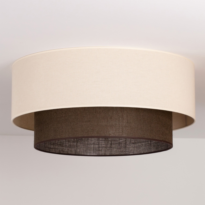 Brilagi - Plafonieră LED BOHO STYLE, 3xE27/15W/230V, Ø 60 cm, crem/maro