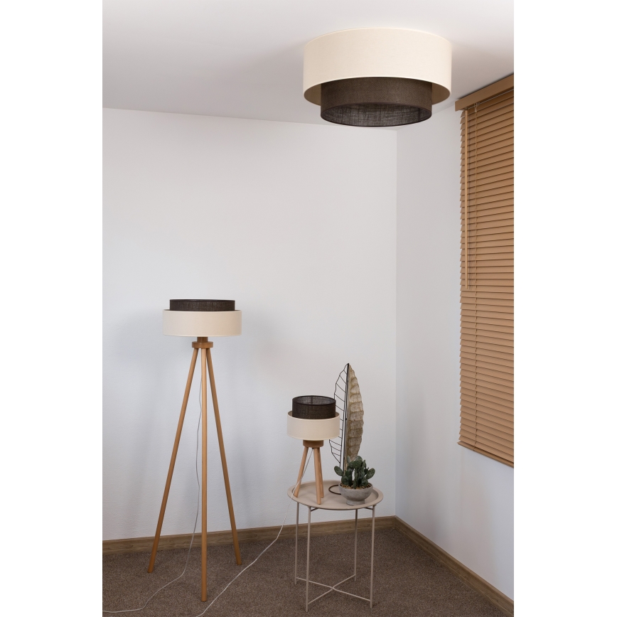 Brilagi - Plafonieră LED BOHO STYLE, 3xE27/15W/230V, Ø 60 cm, crem/maro