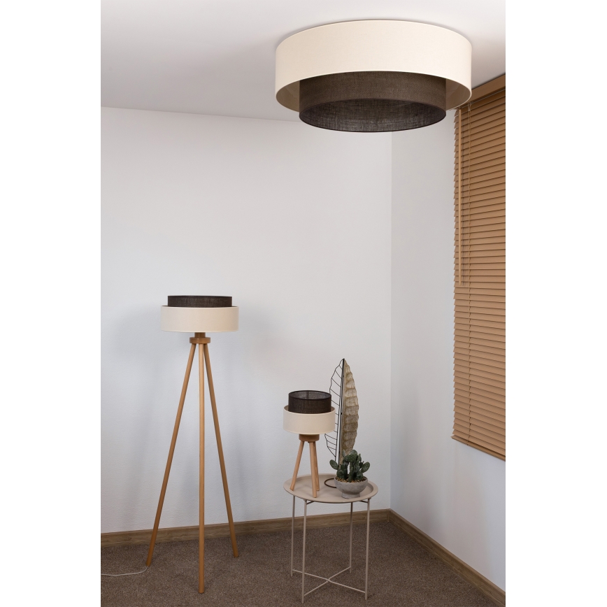 Brilagi - Plafonieră LED Boho Style 3xE27/15W/230V, Ø 80 cm, crem/maro