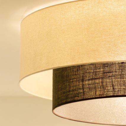 Brilagi - Plafonieră LED Boho Style 3xE27/15W/230V, Ø 80 cm, crem/maro