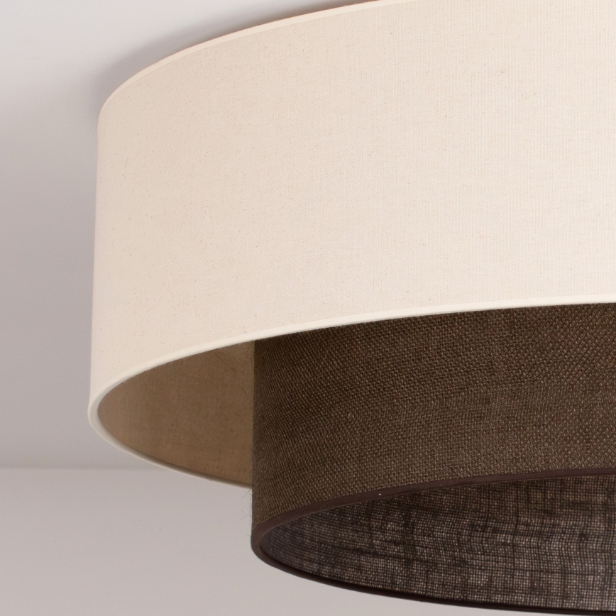 Brilagi - Plafonieră LED Boho Style 3xE27/15W/230V, Ø 80 cm, crem/maro