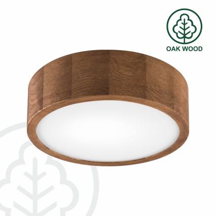 Brilagi - Plafonieră LED CARVALHO 1xE27/15W/230V, finișaj stejar-cireș, Ø 27 cm