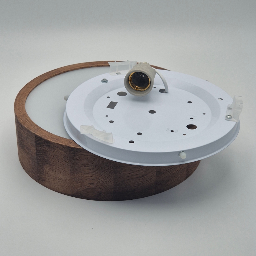 Brilagi - Plafonieră LED CARVALHO 1xE27/15W/230V, finișaj stejar-cireș, Ø 27 cm