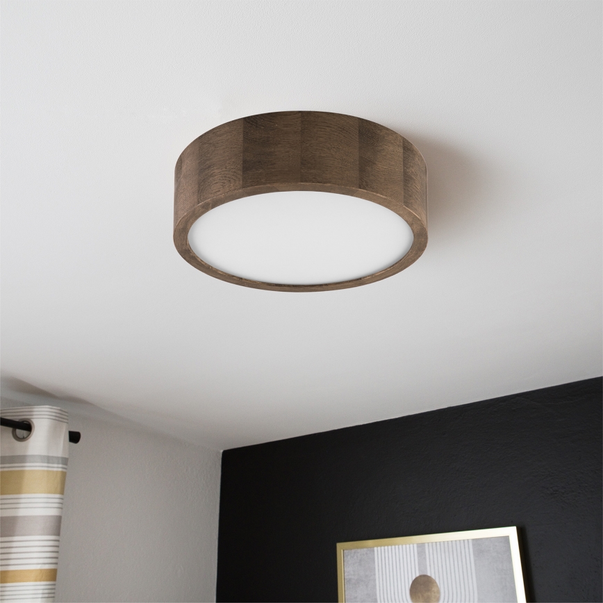 Brilagi - Plafonieră LED CARVALHO 1xE27/15W/230V, finisaj stejar-nuc, Ø 27 cm