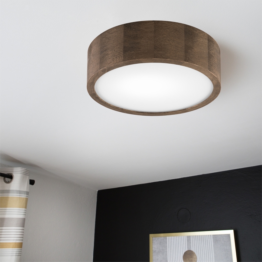Brilagi - Plafonieră LED CARVALHO 1xE27/15W/230V, finisaj stejar-nuc, Ø 27 cm
