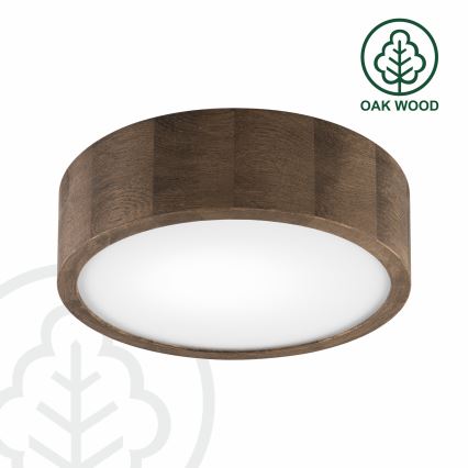 Brilagi - Plafonieră LED CARVALHO 1xE27/15W/230V, finisaj stejar-nuc, Ø 27 cm