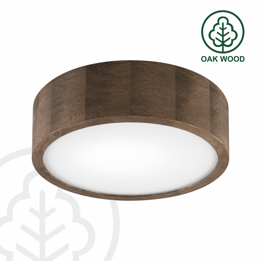 Brilagi - Plafonieră LED CARVALHO 1xE27/15W/230V, finisaj stejar-nuc, Ø 27 cm