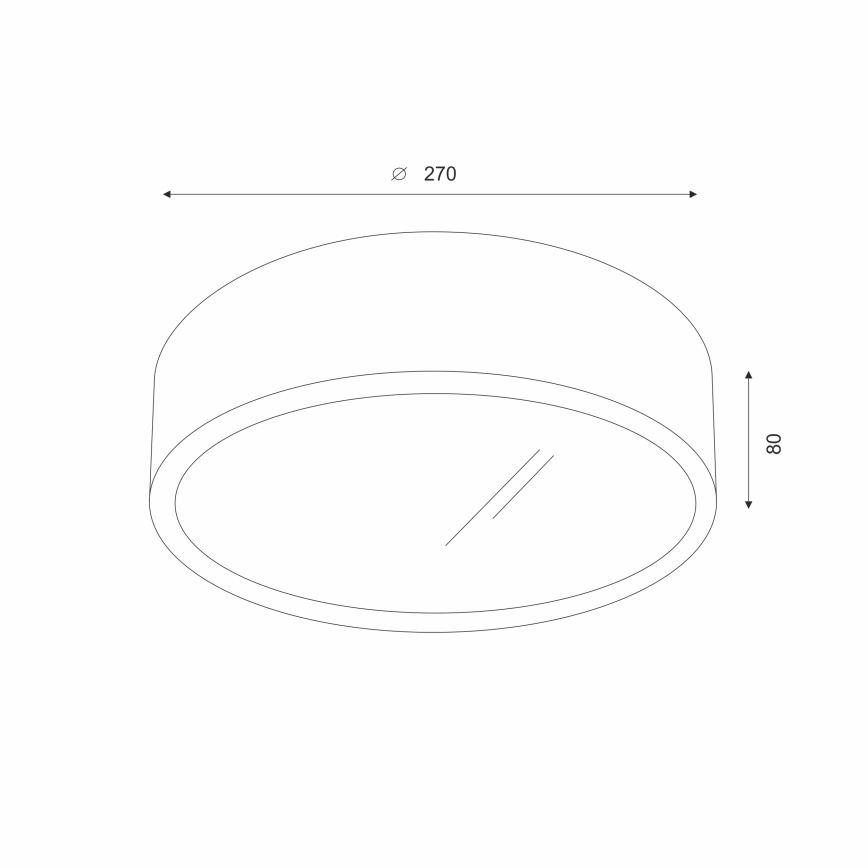 Brilagi - Plafonieră LED CARVALHO 1xE27/15W/230V, finisaj stejar-nuc, Ø 27 cm