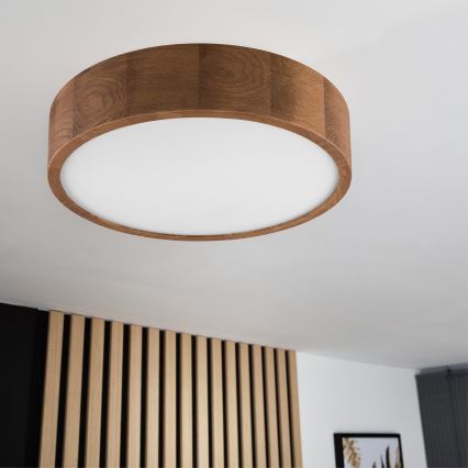 Brilagi - Plafonieră LED CARVALHO 2xE27/15W/230V stejar/cireș Ø 37 cm
