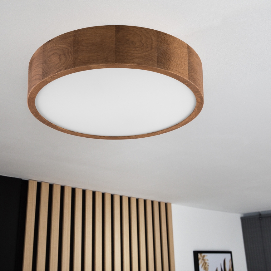Brilagi - Plafonieră LED CARVALHO 2xE27/15W/230V stejar/cireș Ø 37 cm