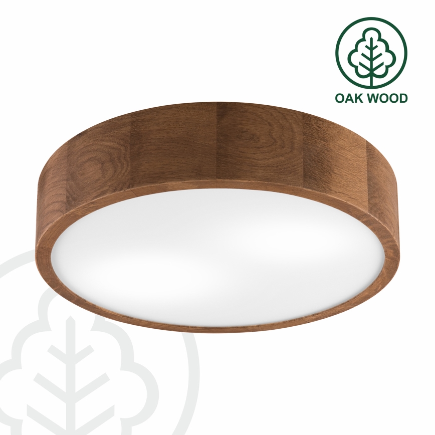 Brilagi - Plafonieră LED CARVALHO 2xE27/15W/230V stejar/cireș Ø 37 cm