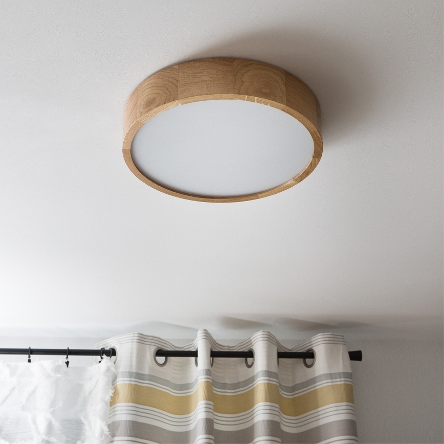Brilagi - Plafonieră LED CARVALHO 2xE27/15W/230V stejar, diam. 37,5 cm