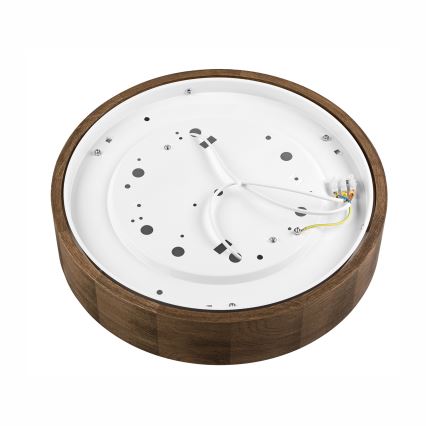 Brilagi - Plafonieră LED CARVALHO 2xE27/15W/230V stejar-nuc Ø 37 cm