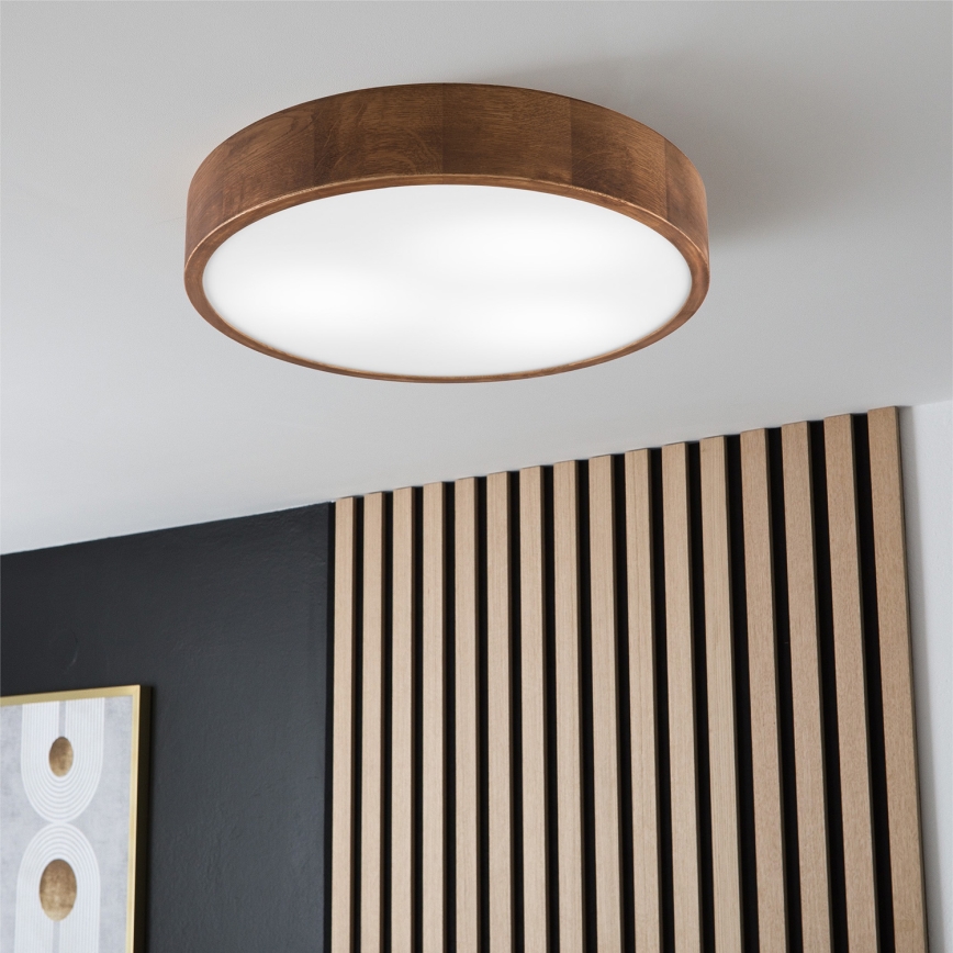 Brilagi - Plafonieră LED CARVALHO 3xE27/15W/230V, stejar/cireș, Ø 47 cm