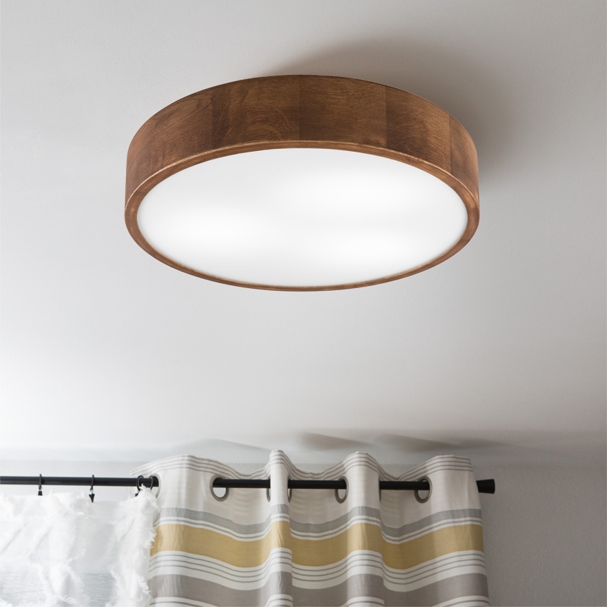 Brilagi - Plafonieră LED CARVALHO 3xE27/15W/230V, stejar/cireș, Ø 47 cm