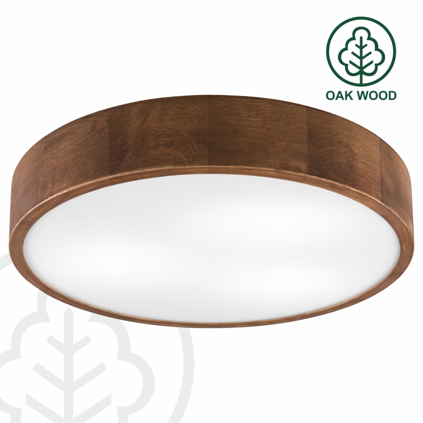 Brilagi - Plafonieră LED CARVALHO 3xE27/15W/230V, stejar/cireș, Ø 47 cm