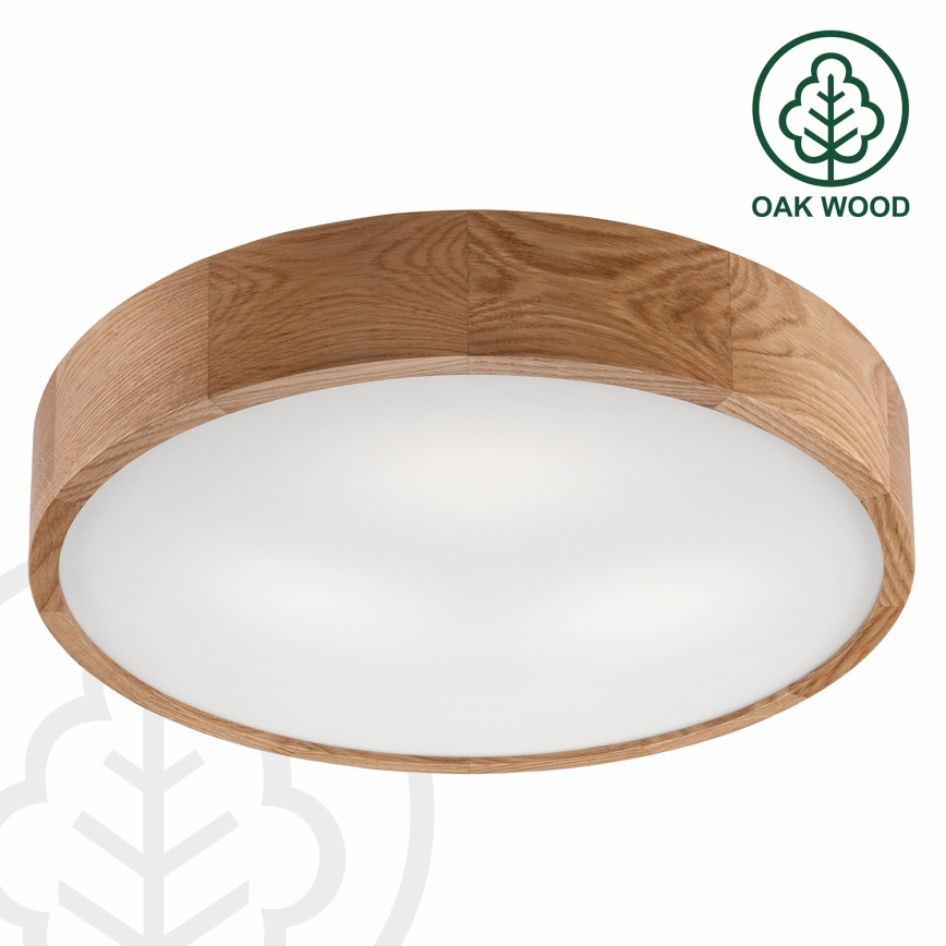 Brilagi - Plafonieră LED CARVALHO 3xE27/15W/230V, stejar, Ø 47,5 cm