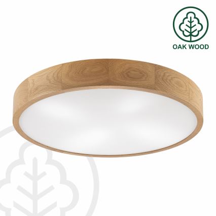 Brilagi - Plafonieră LED CARVALHO 4xE27/60W/230V, finisaj stejar, diam. 57,5 cm
